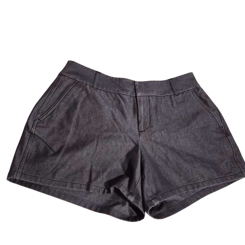 Elle Womens Dark Indigo Cotton Blend Stretch Shorts Size 4 Dark Wash Casual